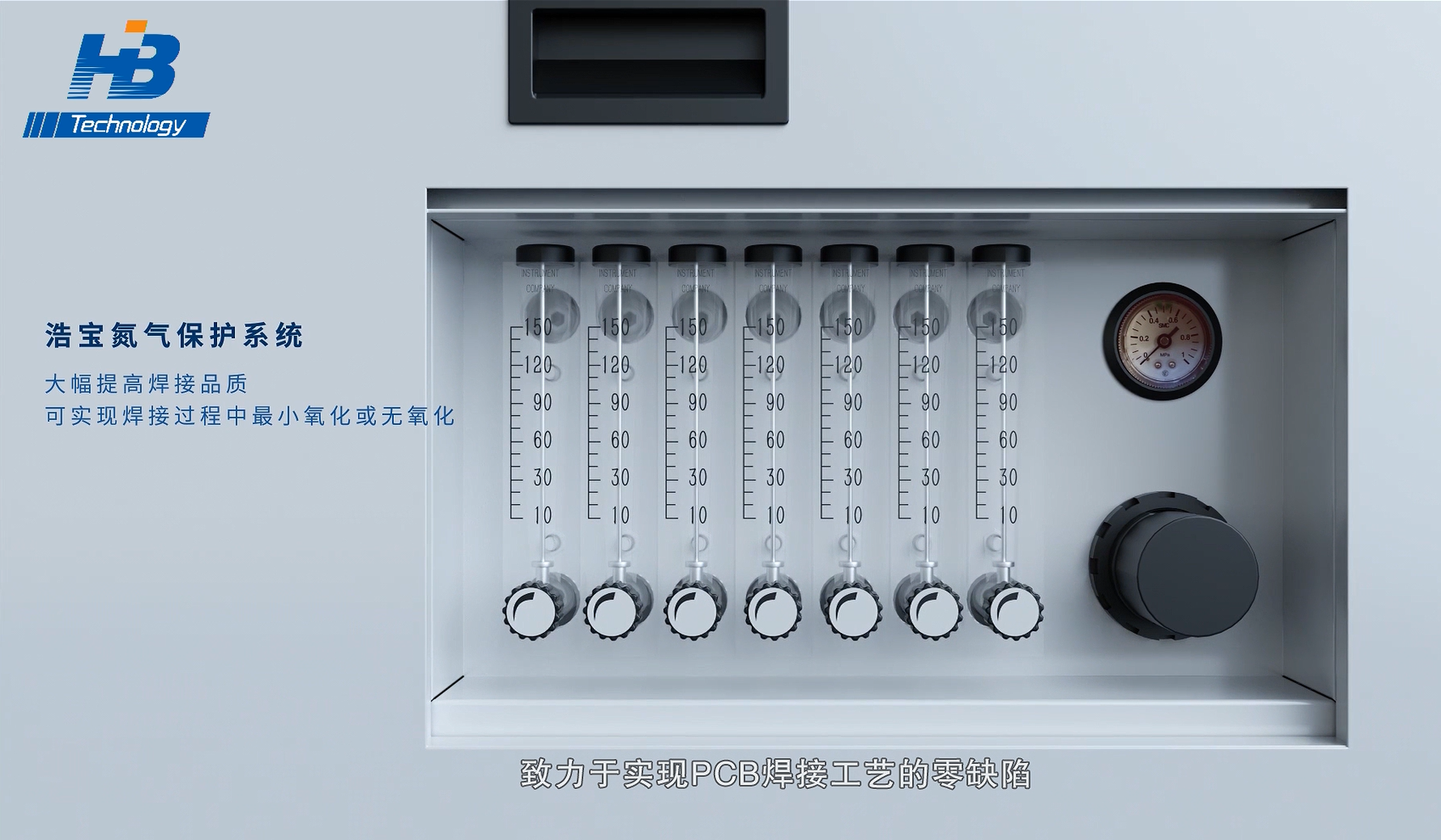 浩寶加氮氣保護系統(tǒng)的回流焊爐子
